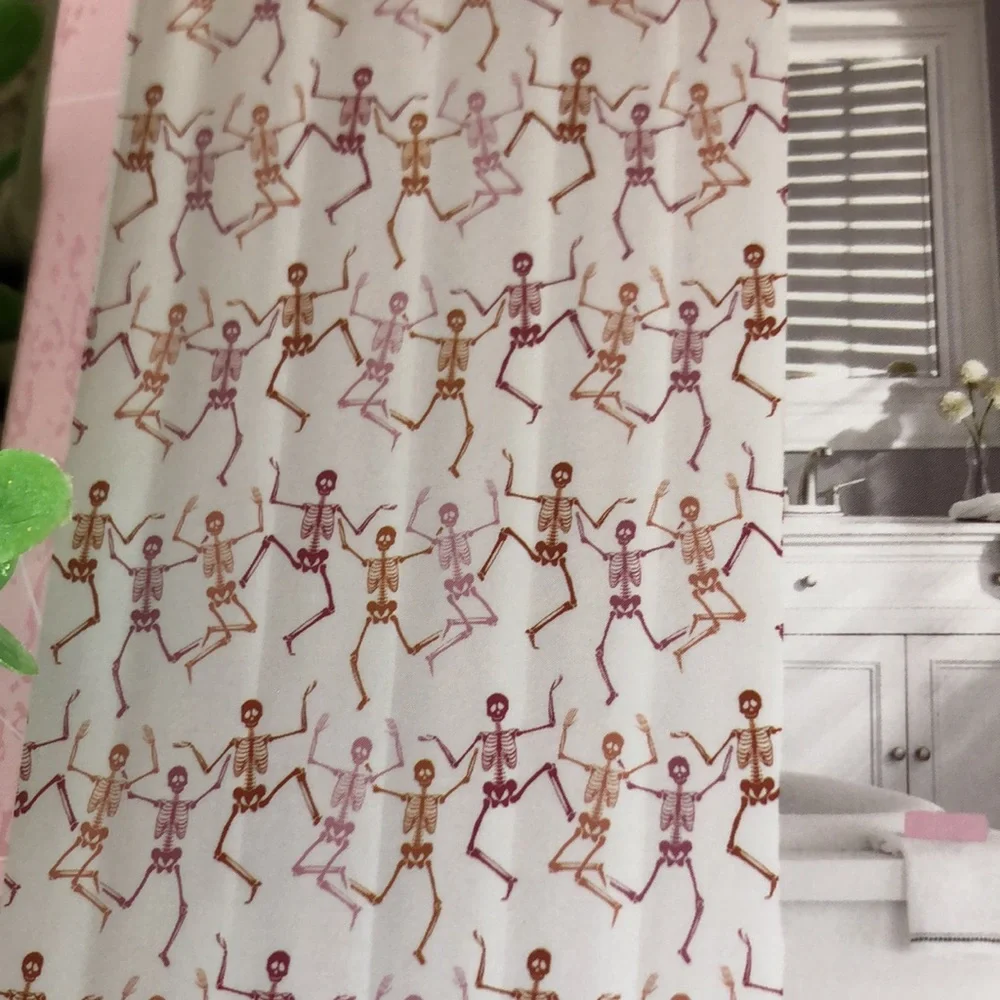 Dancing Skeletons Halloween Shower Curtain